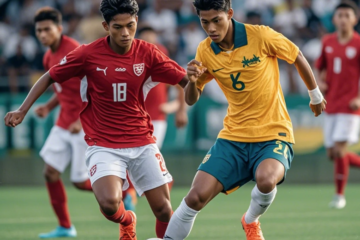 ilustrasi Timnas U17 Indonesia dan Australia U17